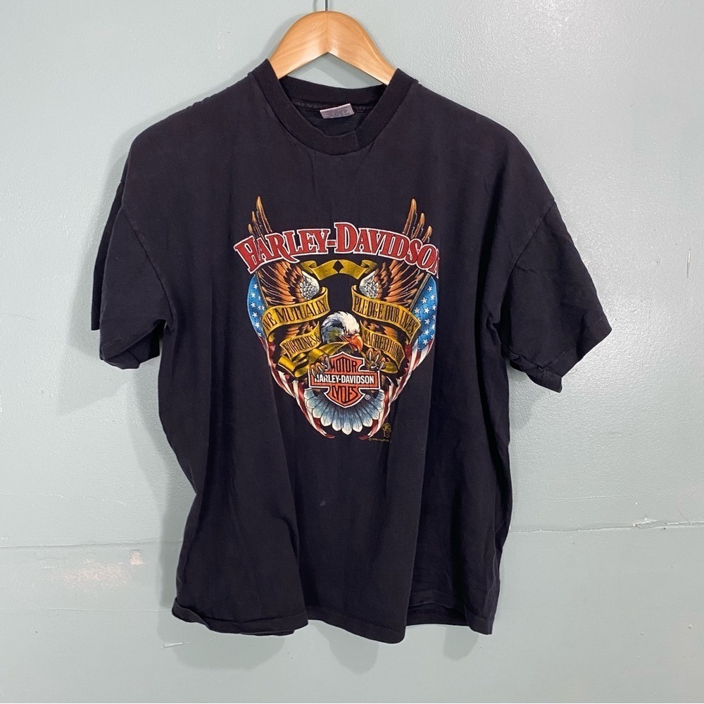 Harley‎ Davidson VTG 1988 Black Tee Sz XL